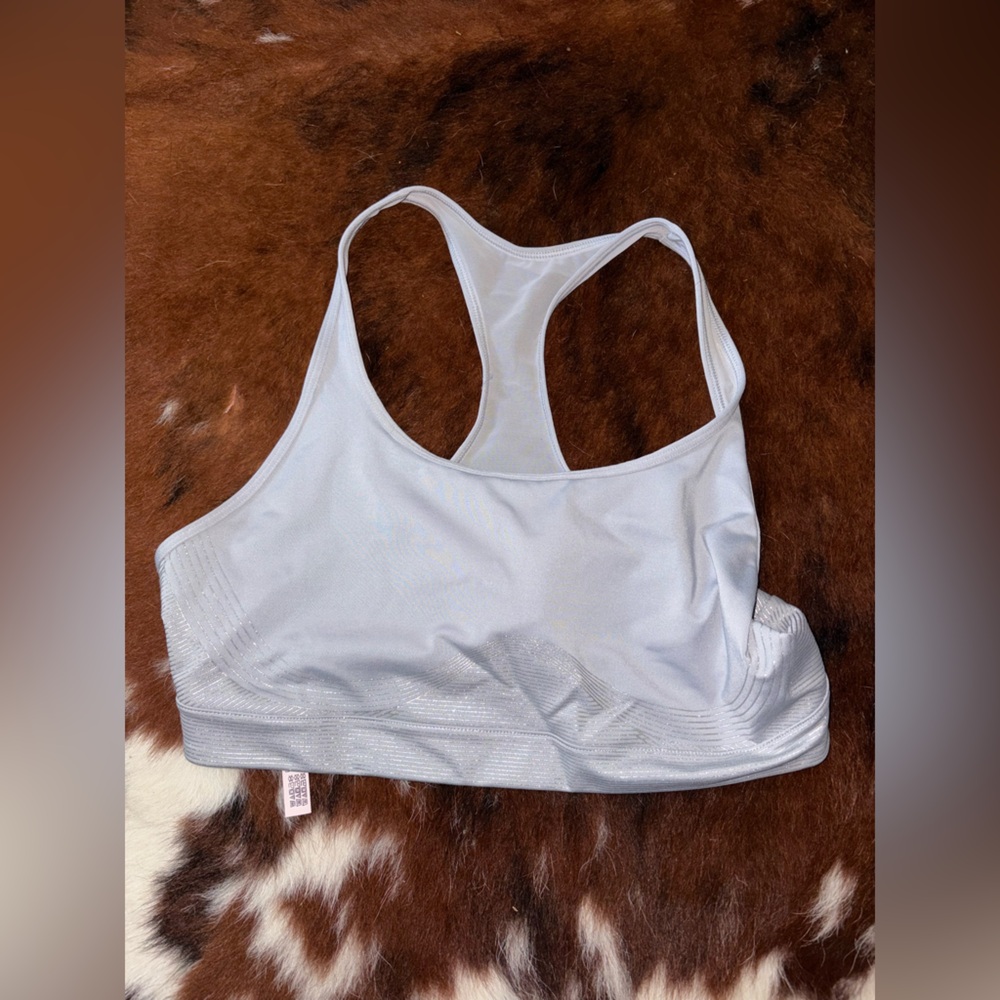 VSX Silver Sports Bra Racerback Design